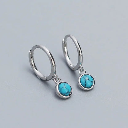 Turquoise Earrings Sterling Silver-Jewearrings