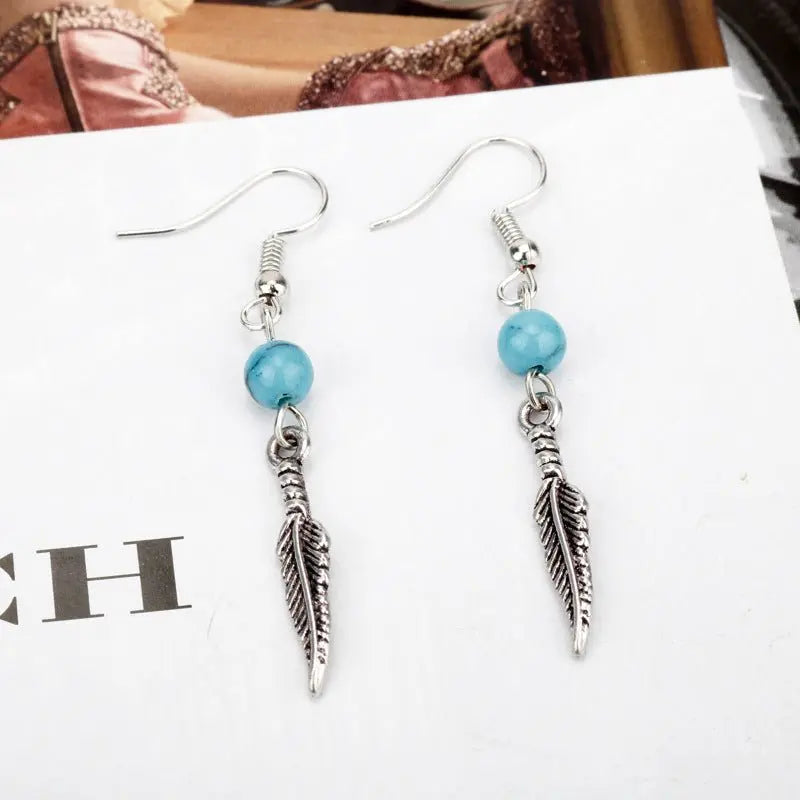 Turquoise Earrings Stud Earrings-Jewearrings