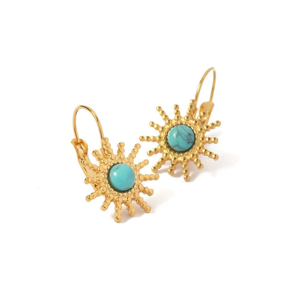 Turquoise Earrings: Sun Style-Jewearrings