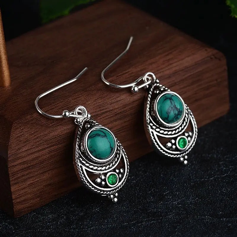 Turquoise Earrings: Thai Silver-Jewearrings