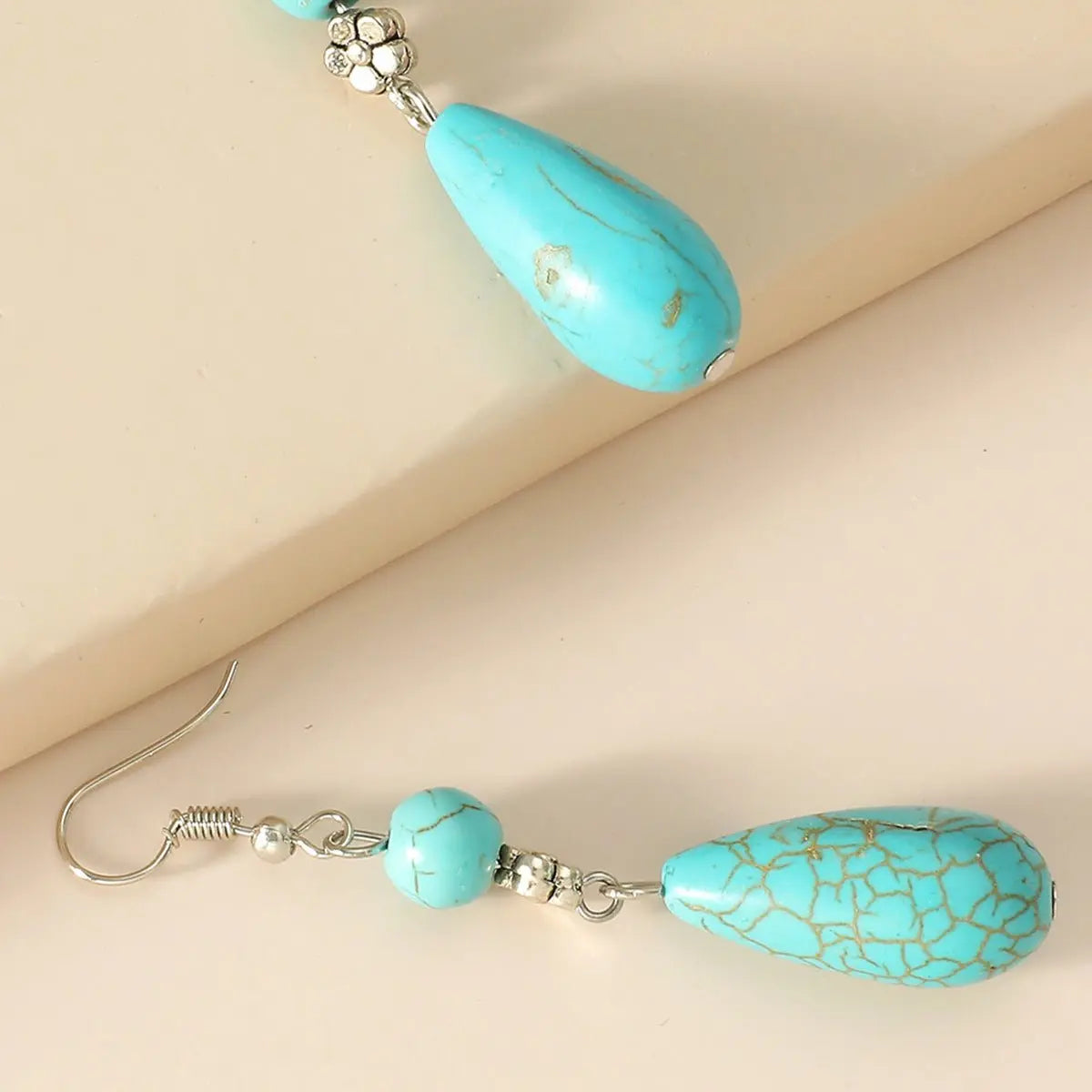 Turquoise Earrings Tibetan Ethnic Retro Earrings-Jewearrings