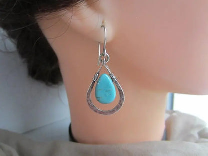 Turquoise Earrings Vintage Drop Earrings-Jewearrings