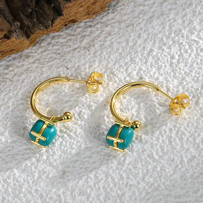 Turquoise Earrings Vintage Fashion-Jewearrings