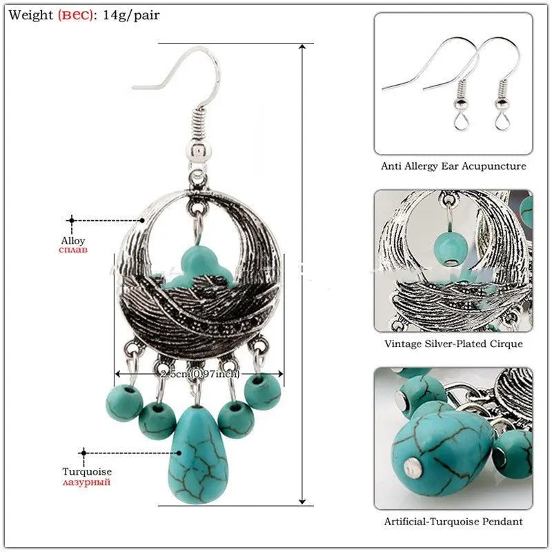 Turquoise Earrings: Vintage Style-Jewearrings