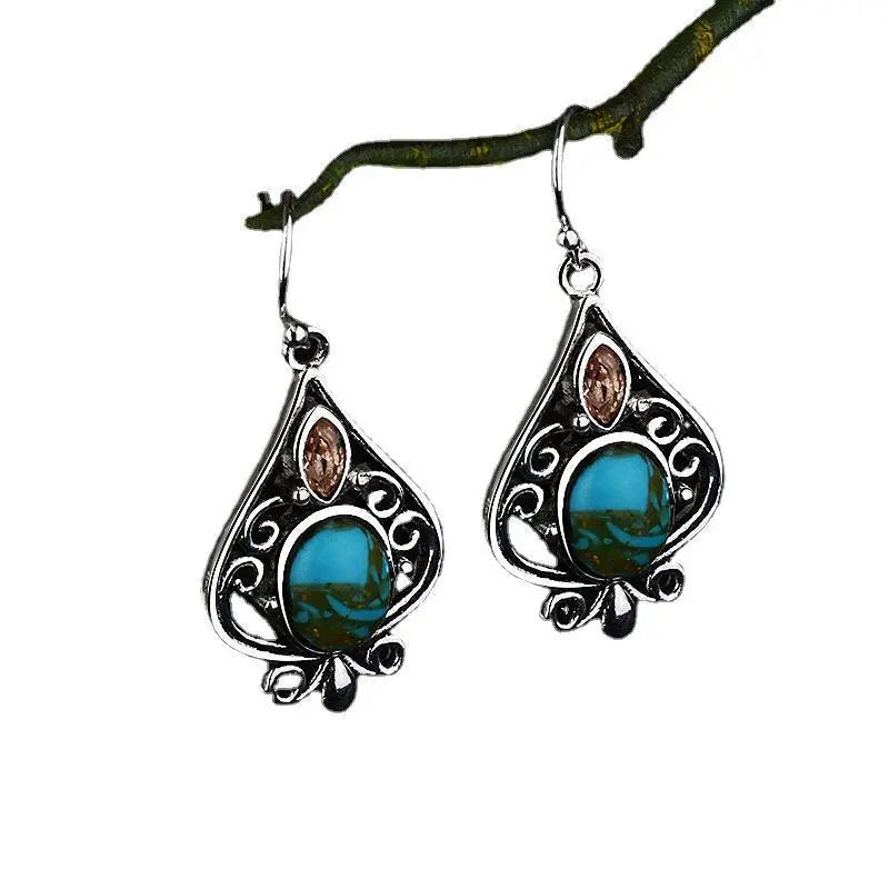 Turquoise Earrings: Water Drop Shape-Jewearrings