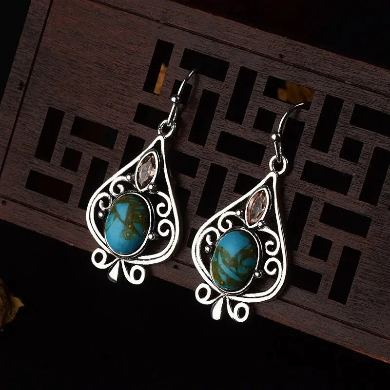 Turquoise Earrings: Water Drop Shape-Jewearrings