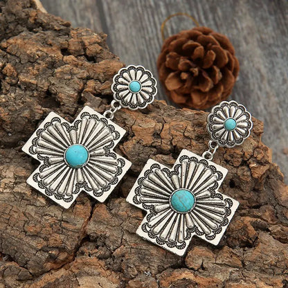 Turquoise Earrings Western-Jewearrings