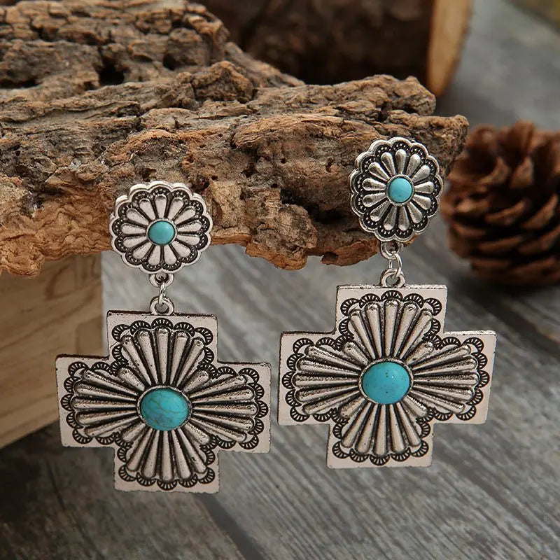 Turquoise Earrings Western-Jewearrings