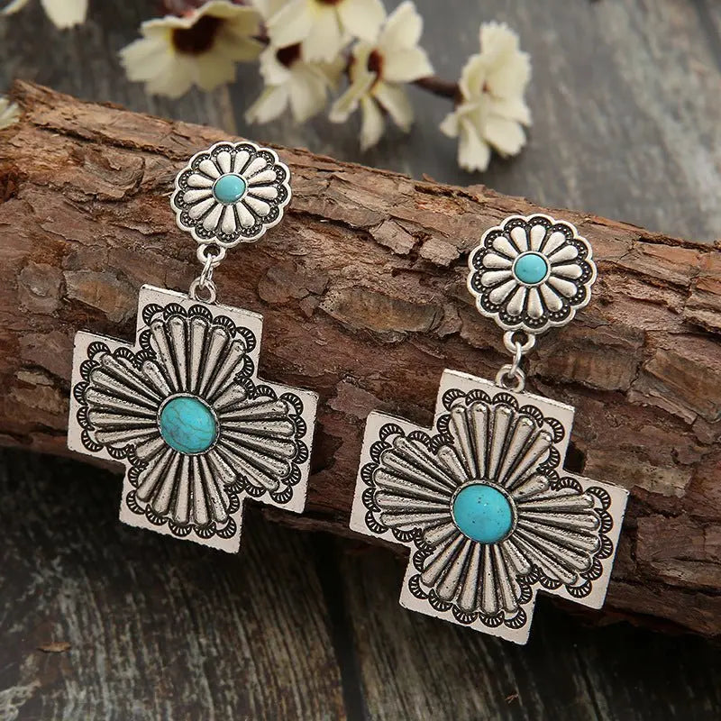 Turquoise Earrings Western-Jewearrings