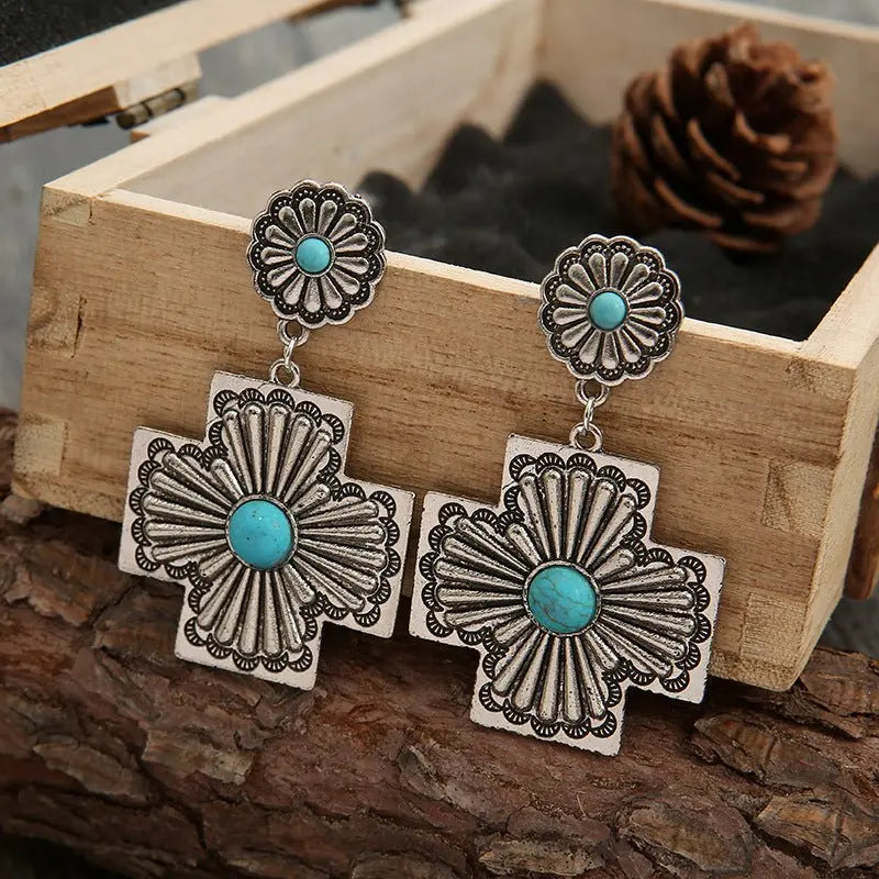 Turquoise Earrings Western-Jewearrings