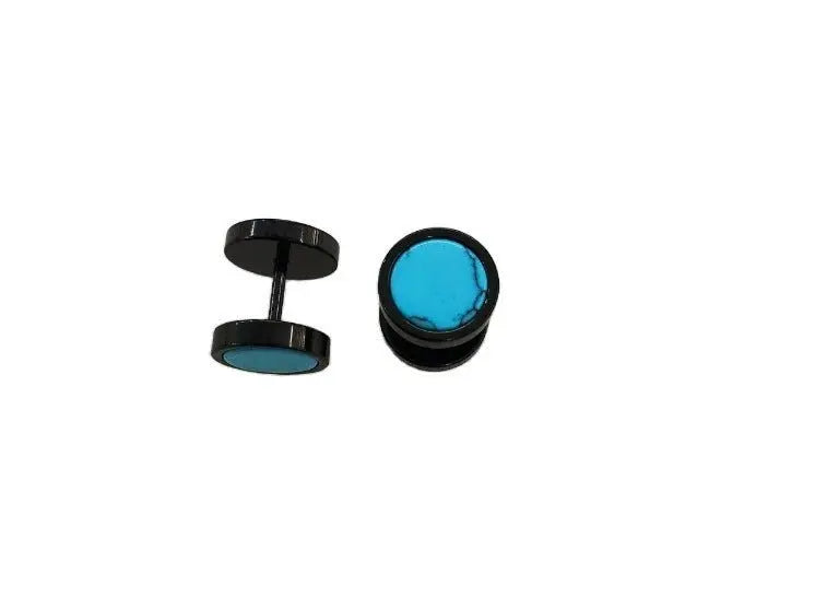 Turquoise Steel Fashion Earrings-Jewearrings