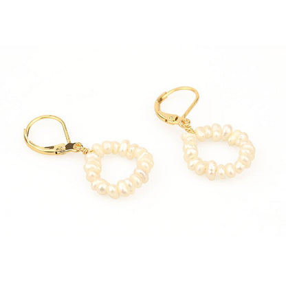 Vacuum Plating Retro Temperament Baroque Pearl Earrings-Jewearrings