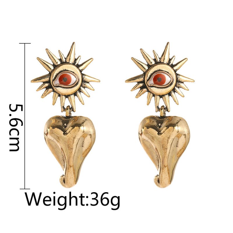 Vintage Alloy Big Nose Pendant Earrings-Jewearrings