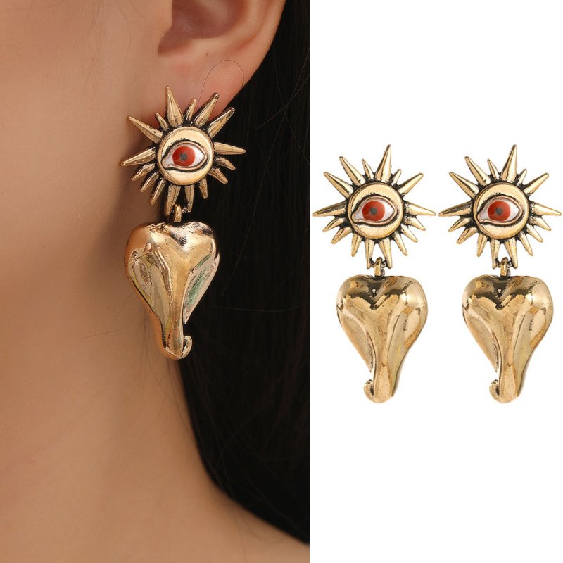 Vintage Alloy Big Nose Pendant Earrings-Jewearrings