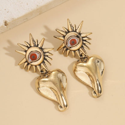 Vintage Alloy Big Nose Pendant Earrings-Jewearrings