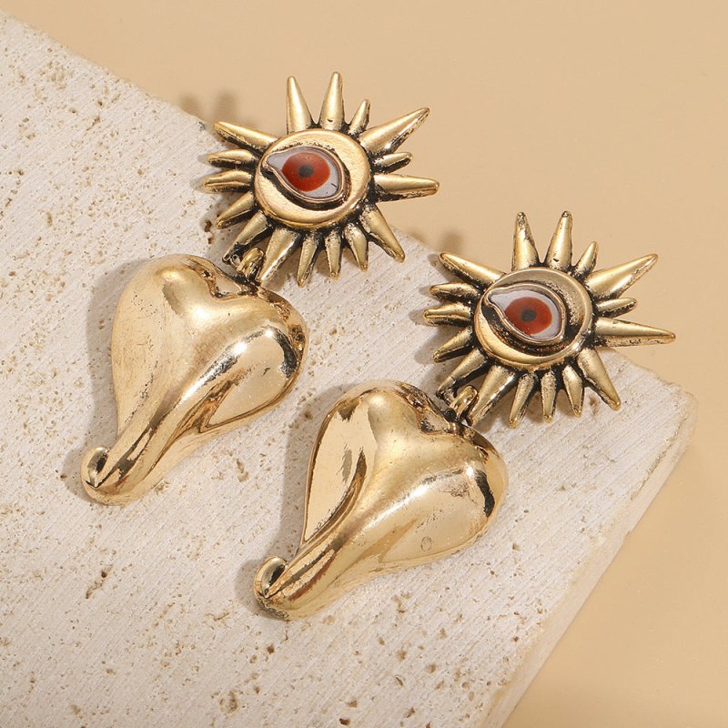 Vintage Alloy Big Nose Pendant Earrings-Jewearrings