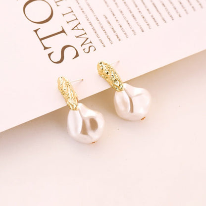 Vintage Detachable Baroque Pearl Earrings-Jewearrings