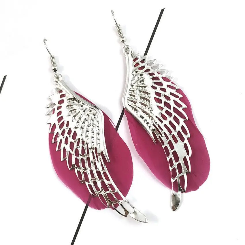 Vintage Feather Earrings-Jewearrings