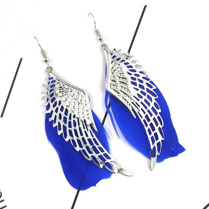 Vintage Feather Earrings-Jewearrings