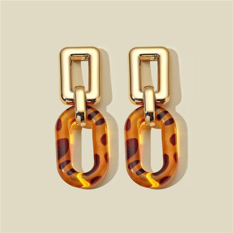 Vintage Geometric Square Acetate Earrings Acrylic-Jewearrings