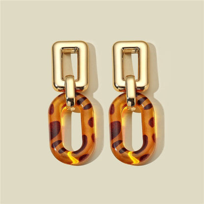 Vintage Geometric Square Acetate Earrings Acrylic-Jewearrings