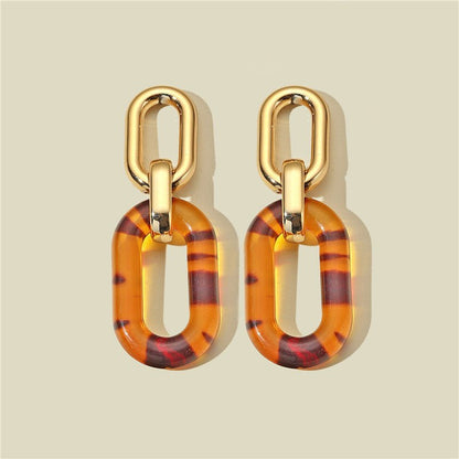 Vintage Geometric Square Acetate Earrings Acrylic-Jewearrings