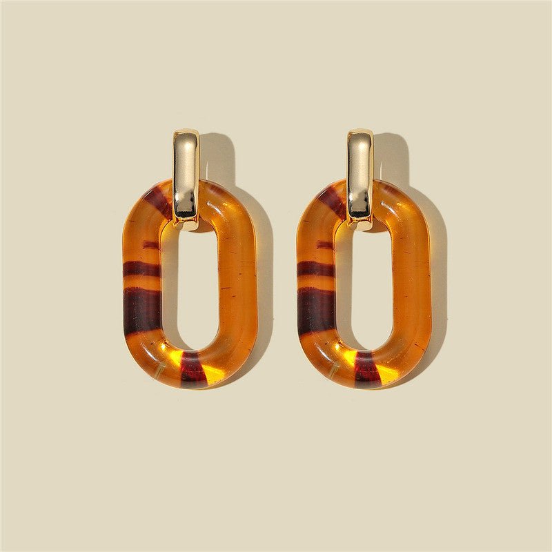 Vintage Geometric Square Acetate Earrings Acrylic-Jewearrings