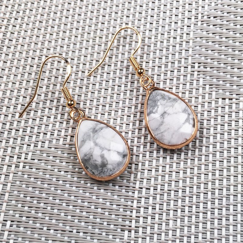 Vintage Natural Crystal Drop Earrings-Jewearrings