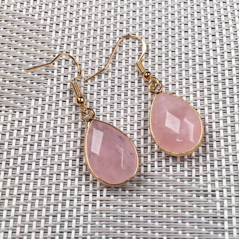 Vintage Natural Crystal Drop Earrings-Jewearrings