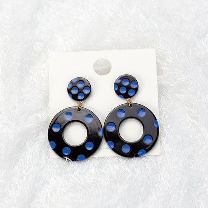 Vintage Personality Acrylic Dot Round Earrings-Jewearrings