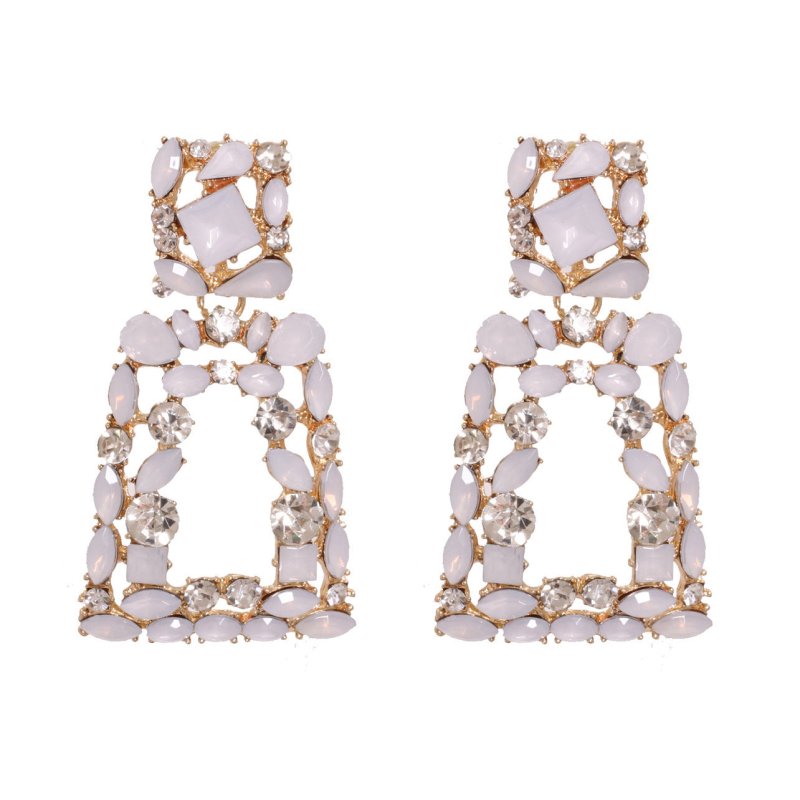 Waterdrop Square Diamond All-match Earrings-Jewearrings