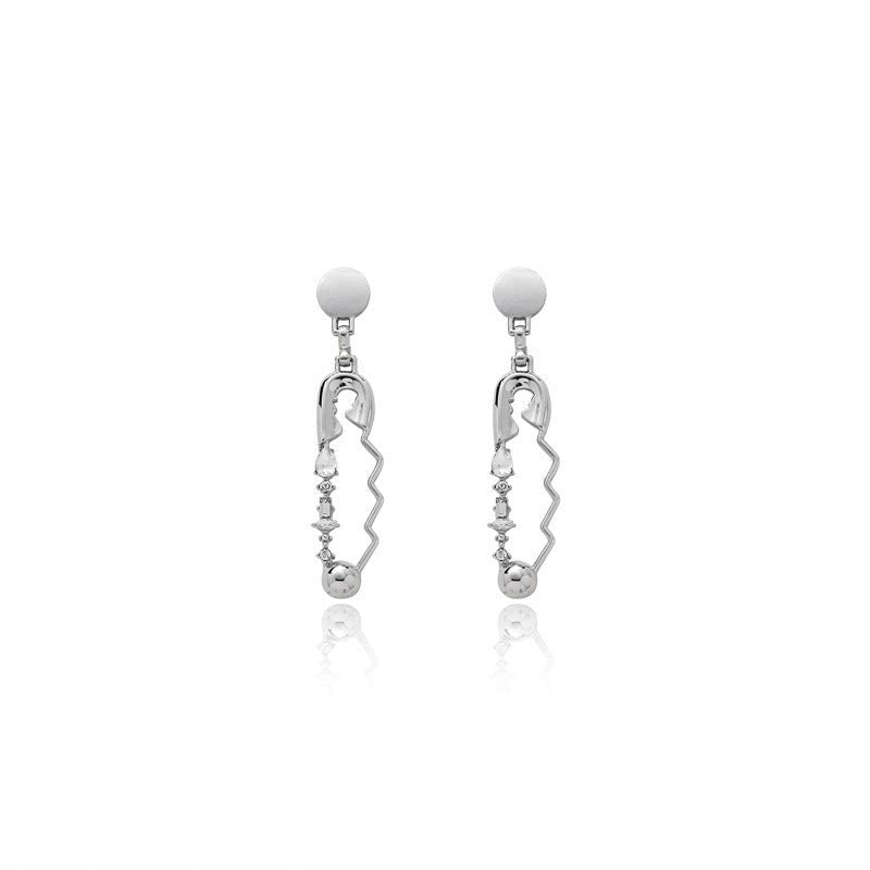 Wave Diamond Clip Fashionable Earrings-Jewearrings