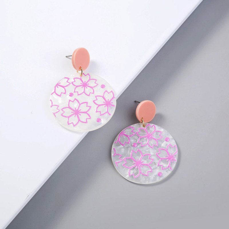 White Flower Earrings - Brilliant Acrylic-Jewearrings