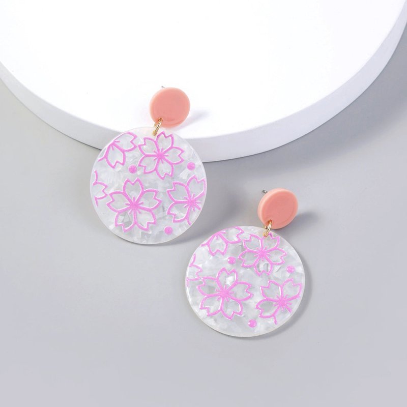 White Flower Earrings - Brilliant Acrylic-Jewearrings