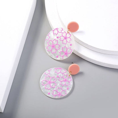 White Flower Earrings - Brilliant Acrylic-Jewearrings