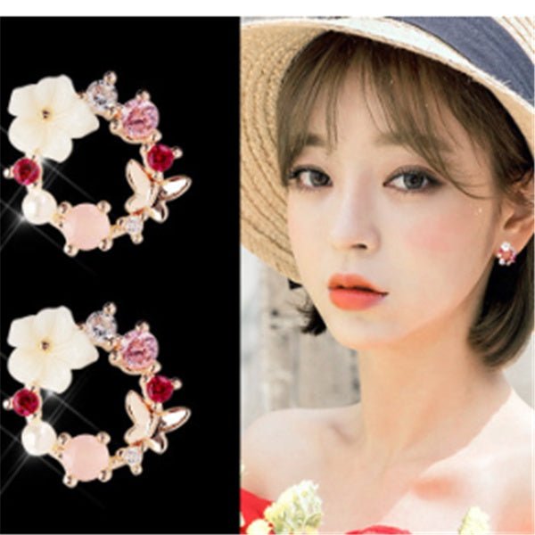 White Flower Earrings - Elegant Design-Jewearrings