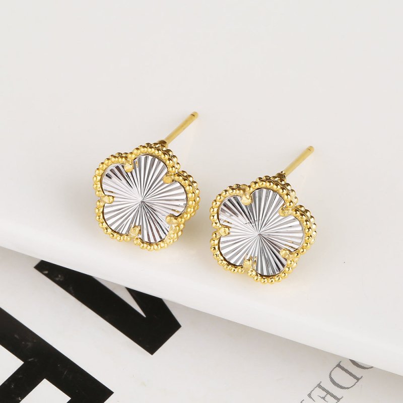 White Flower Earrings - Natural Stone-Jewearrings