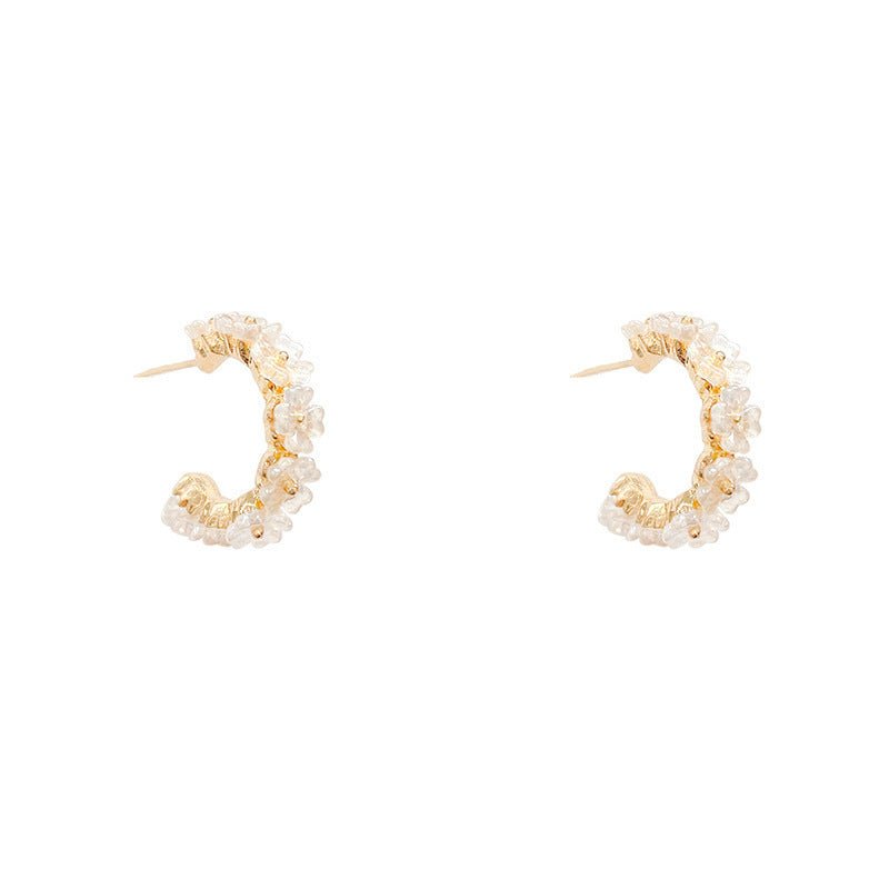 White Flower Earrings - Simple Fashion-Jewearrings