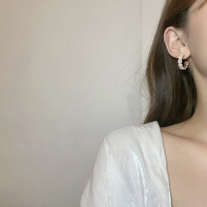 White Flower Earrings - Simple Fashion-Jewearrings