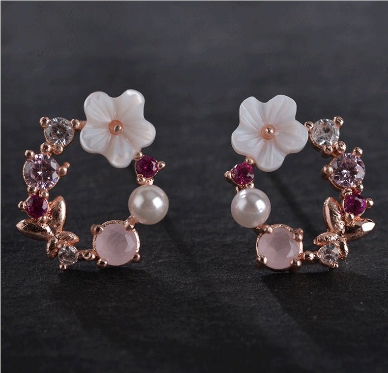 White Flower Earrings - Women's Style-Jewearrings