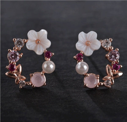 White Flower Earrings - Women's Style-Jewearrings