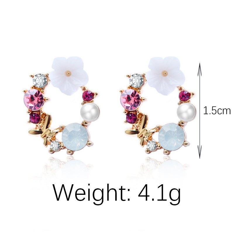 White Flower Earrings - Women's Style-Jewearrings