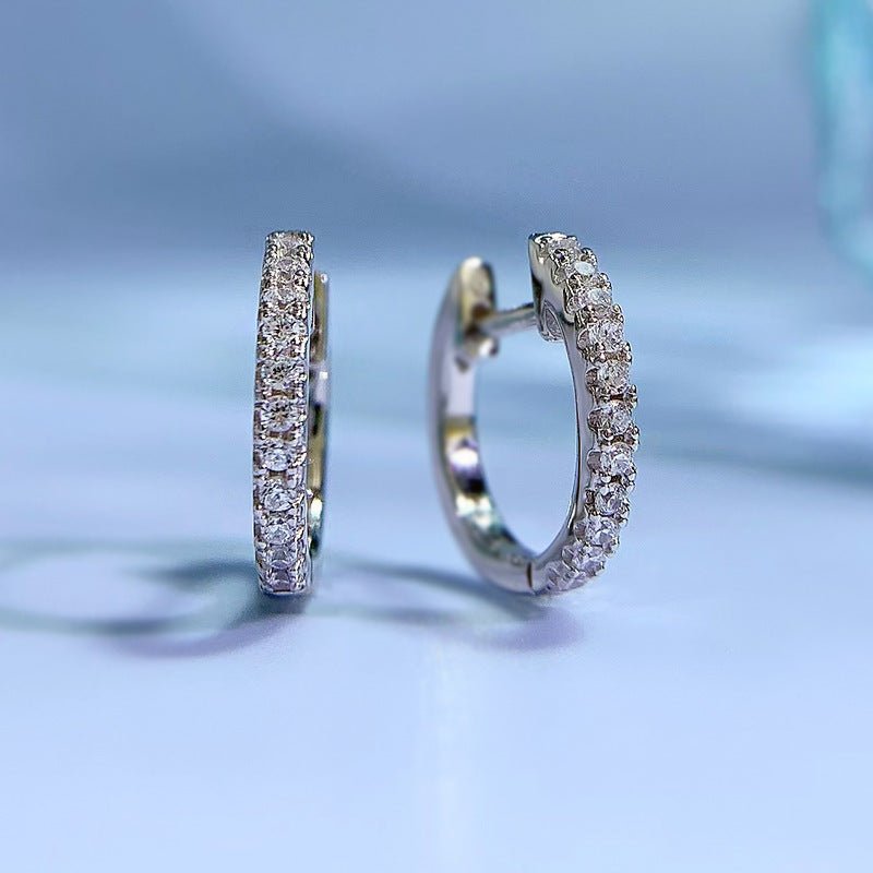 White Green Blue Diamond Earrings-Jewearrings