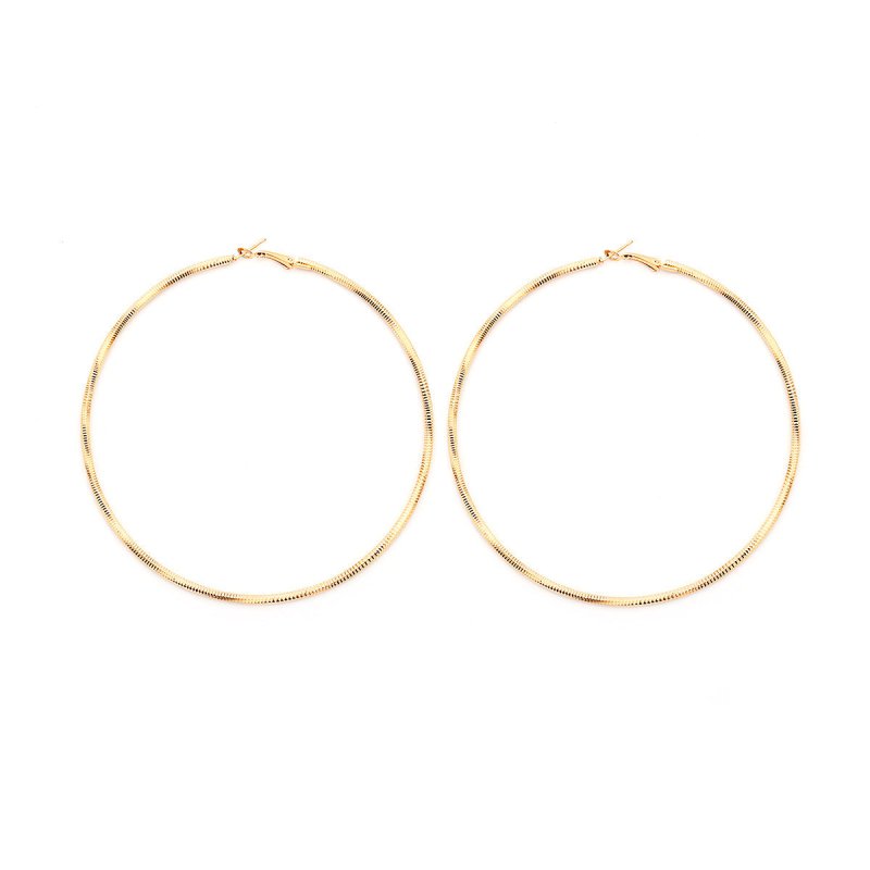 Wispy Simple Big Circle Geometric Stud Earrings Rhombus-Jewearrings