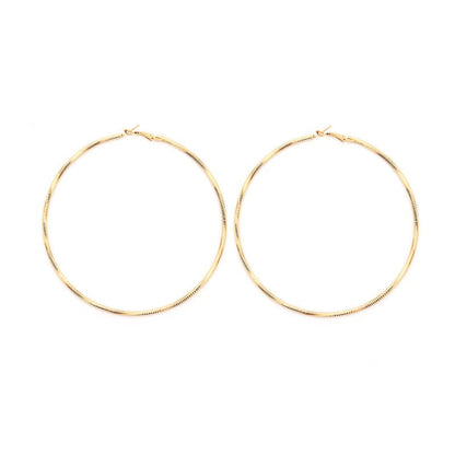 Wispy Simple Big Circle Geometric Stud Earrings Rhombus-Jewearrings