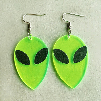 Witch's Hearth Fluorescent Acrylic Earrings-Jewearrings