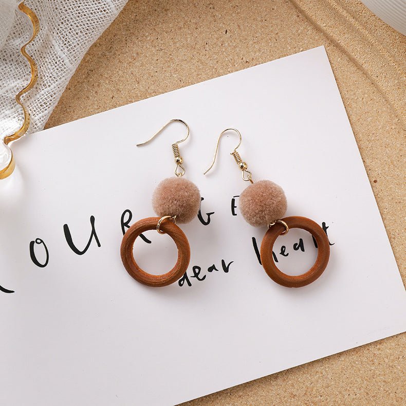 Women's Art Vintage Acrylic Plush Earrings-Jewearrings