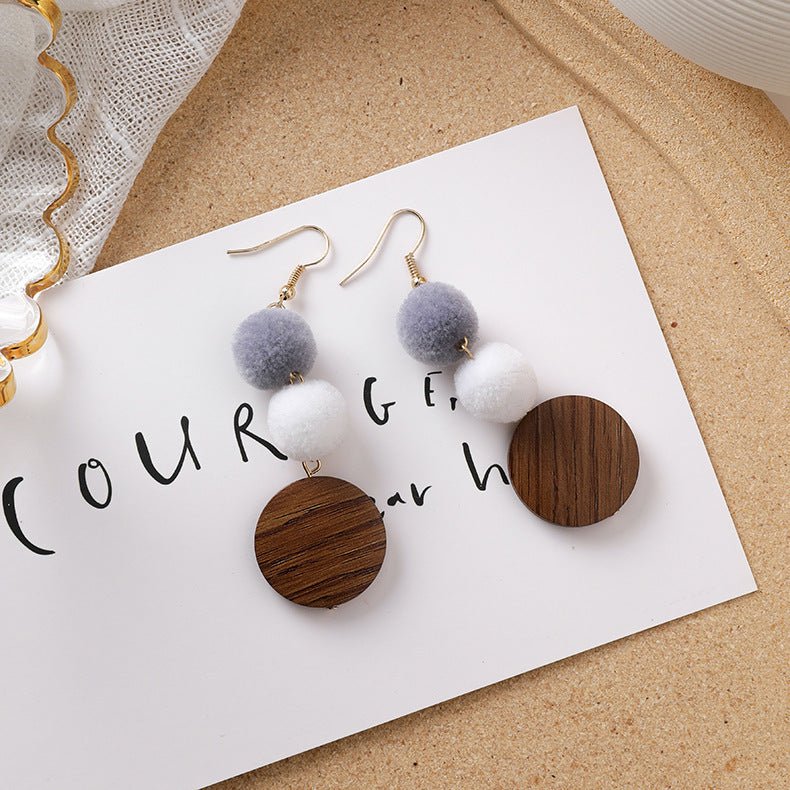 Women's Art Vintage Acrylic Plush Earrings-Jewearrings