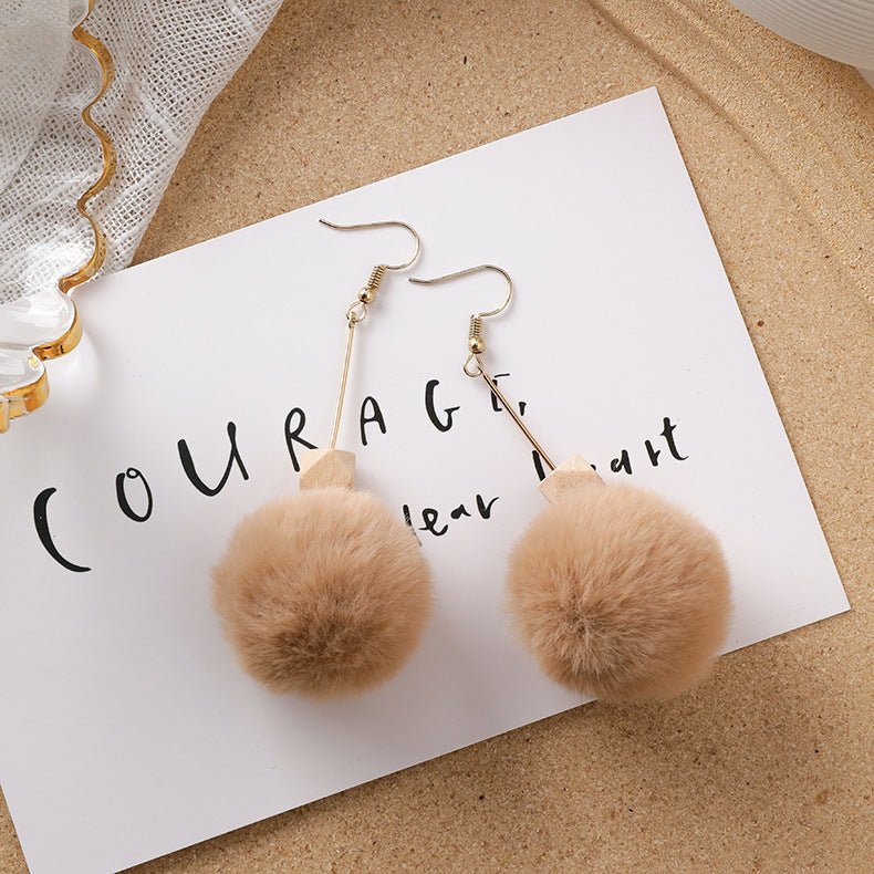 Women's Art Vintage Acrylic Plush Earrings-Jewearrings