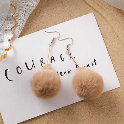 Women's Art Vintage Acrylic Plush Earrings-Jewearrings